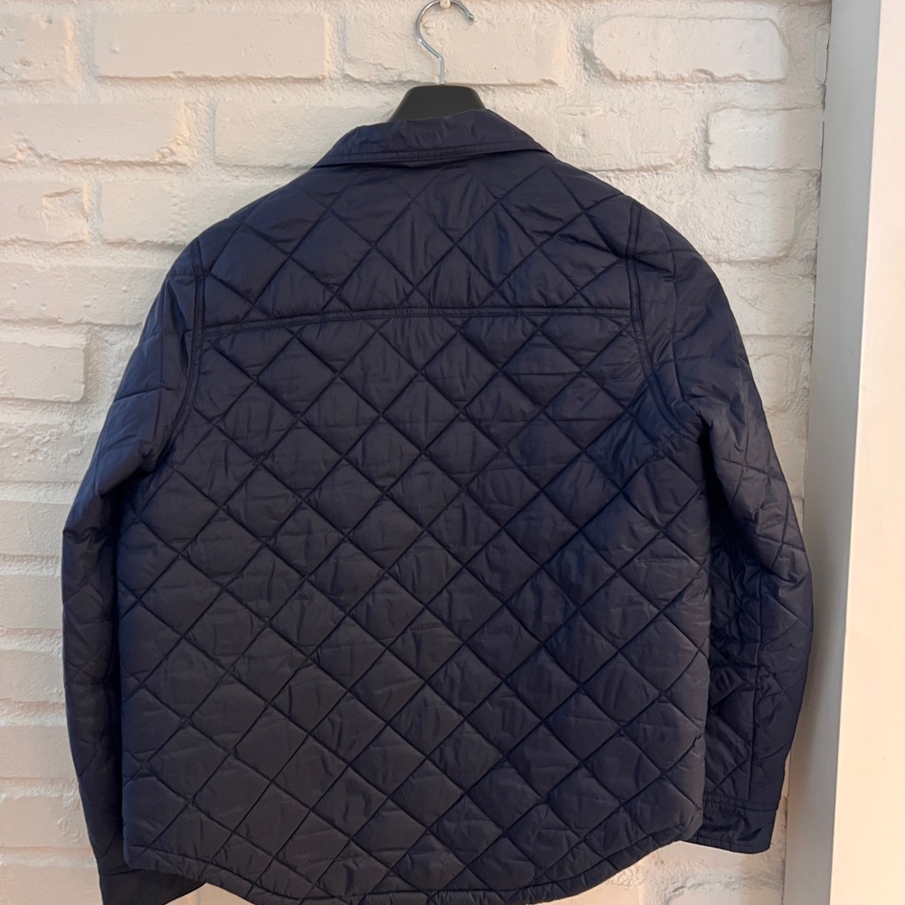 J. Crew Women’s Navy Blue Quilted Shirt Jacket - Picture 3 of 8